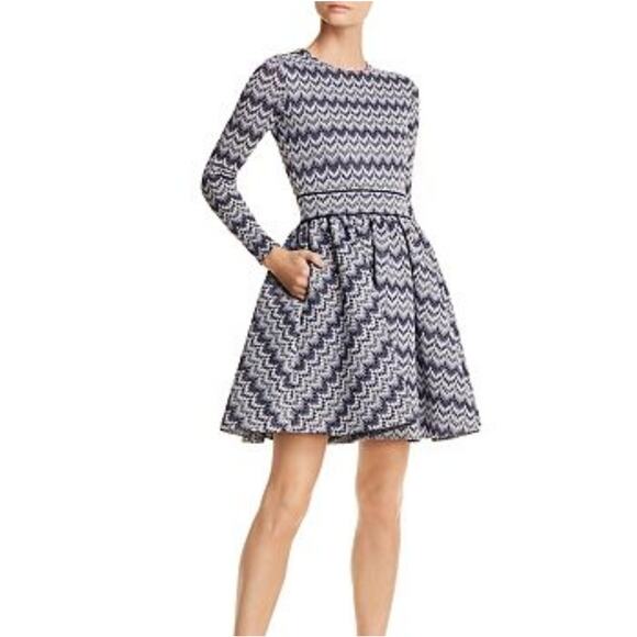 NWOT Maje Royaume Purple Geo Print Dress, Sz 3 / L - Picture 2 of 5